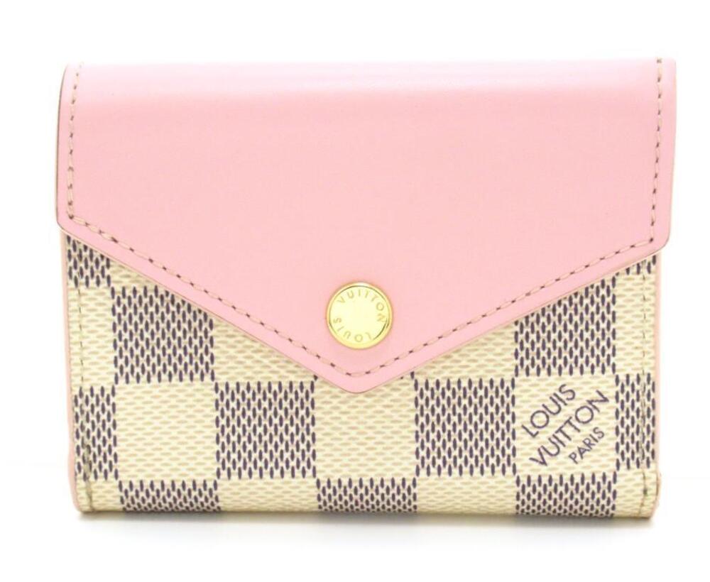 LOUIS VUITTON Wallet Portefeuille Zo Azur White Rose Pink Ballerine